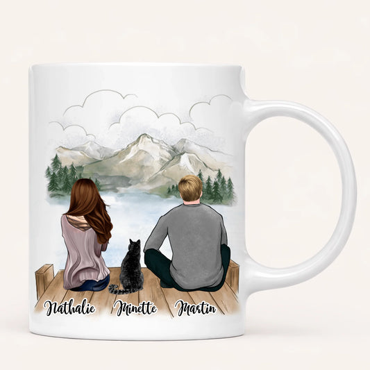 Couple & Chat | Mug Personnalisé