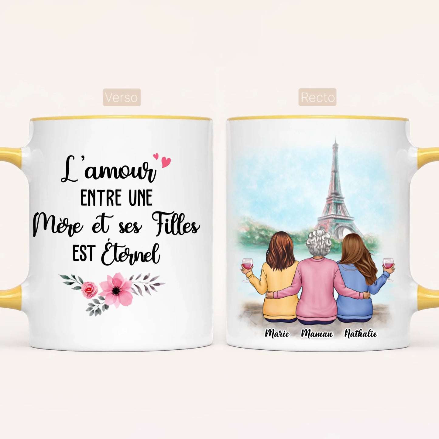 Maman & 2 Filles | Mug Personnalisé