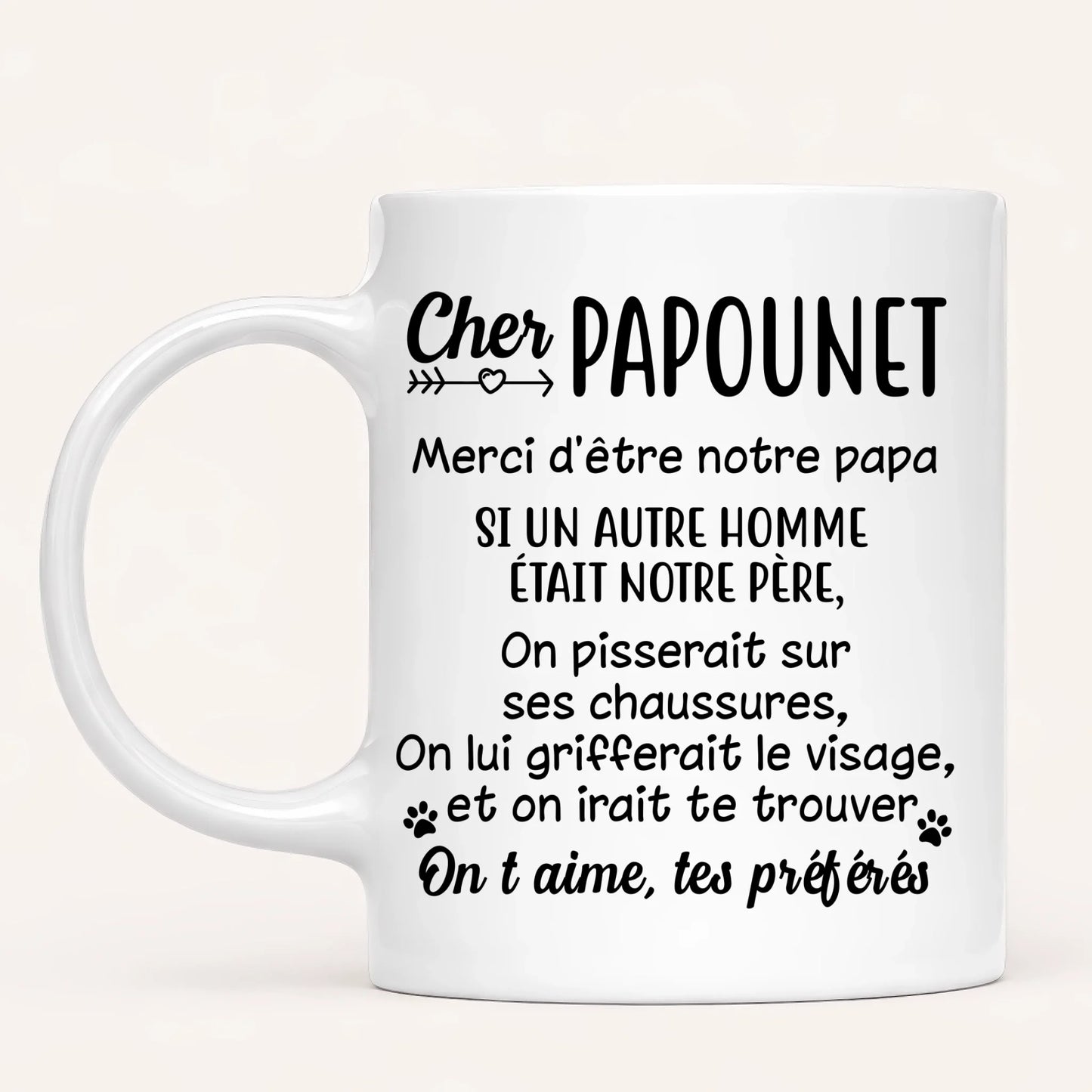 Homme & jusqu'à 3 Chats | Mug Personnalisé