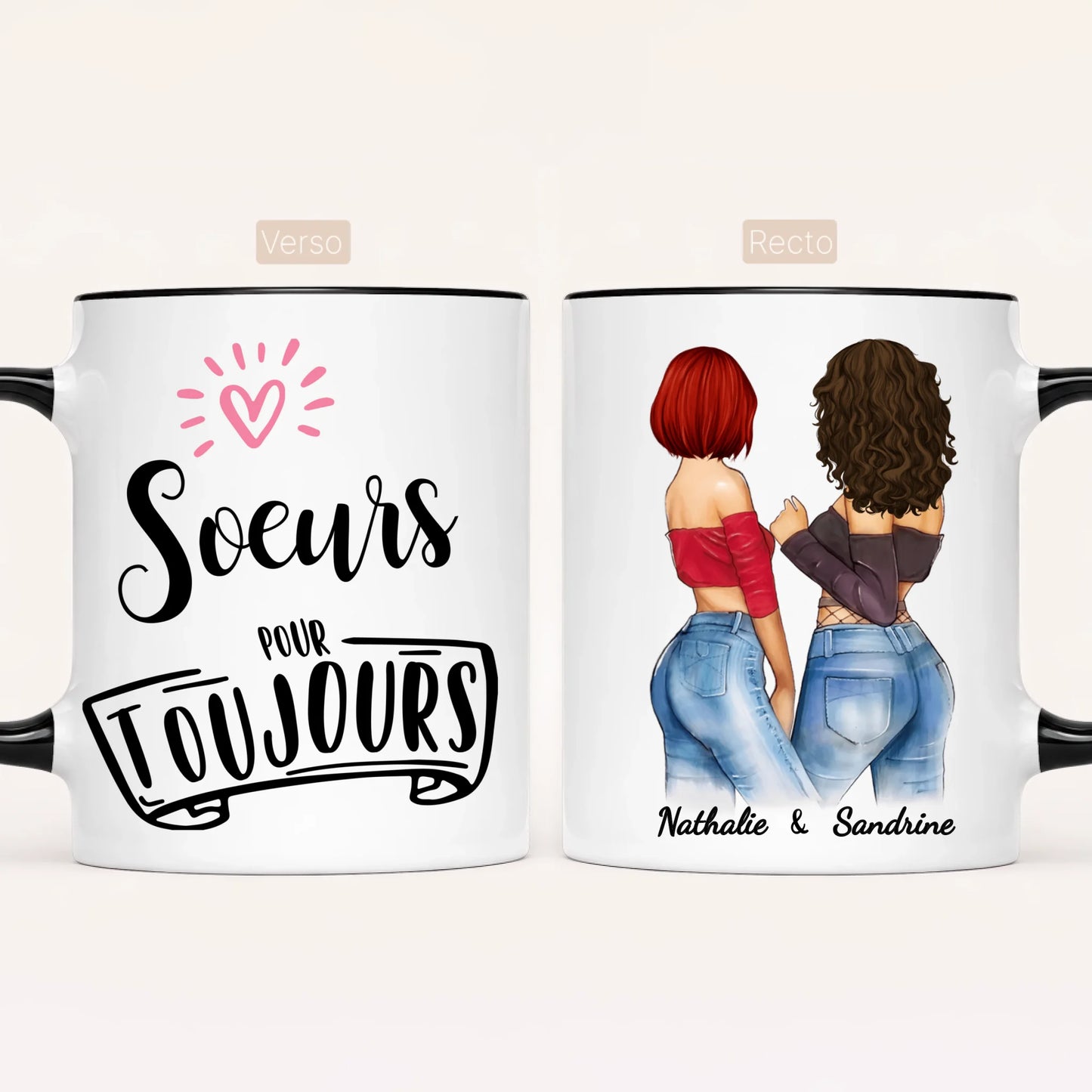 2 Soeurs Canons | Mug Personnalisé