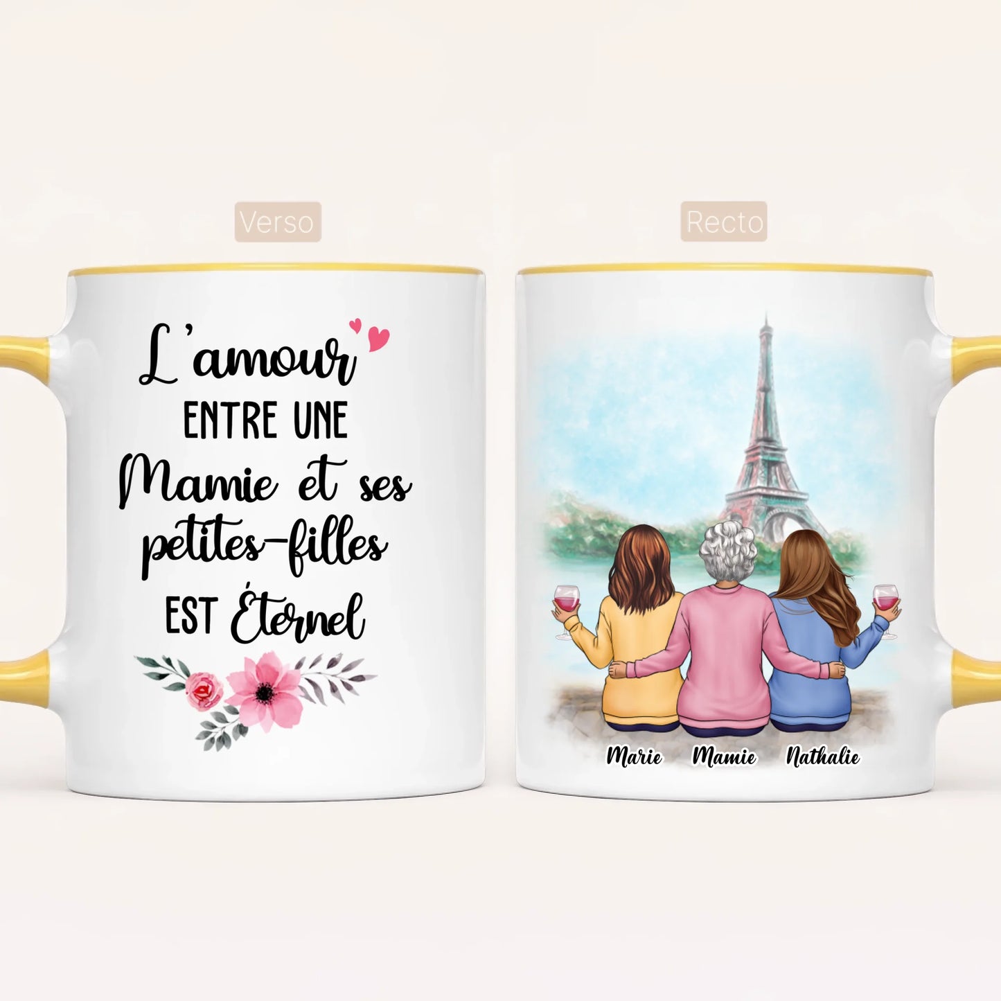Mamie & 2 Petites-Filles | Mug Personnalisé
