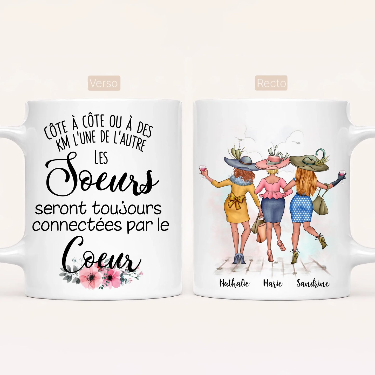 3 Soeurs Élégantes | Mug Personnalisé