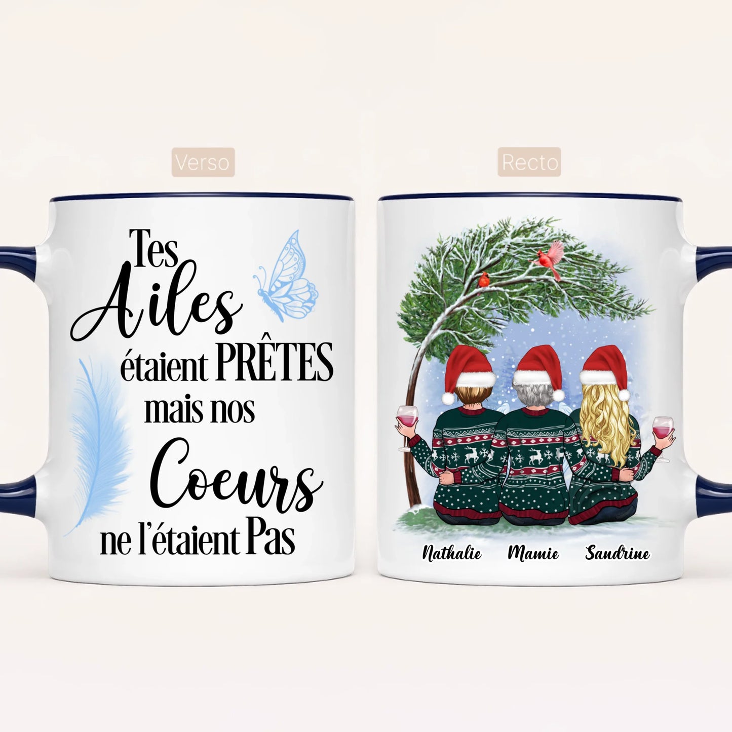 Mamie & 2 Petites-Filles | Hommage | Mug Personnalisé