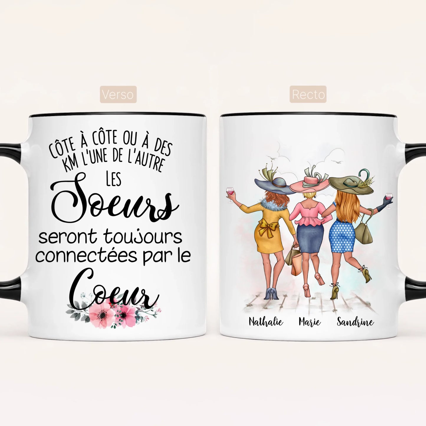 3 Soeurs Élégantes | Mug Personnalisé