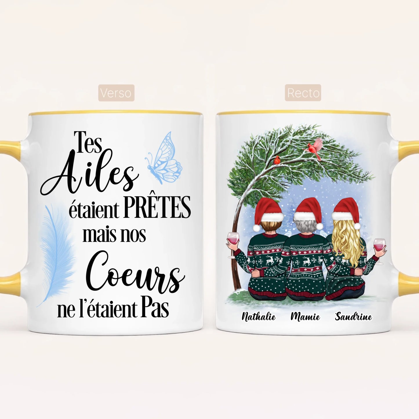 Mamie & 2 Petites-Filles | Hommage | Mug Personnalisé