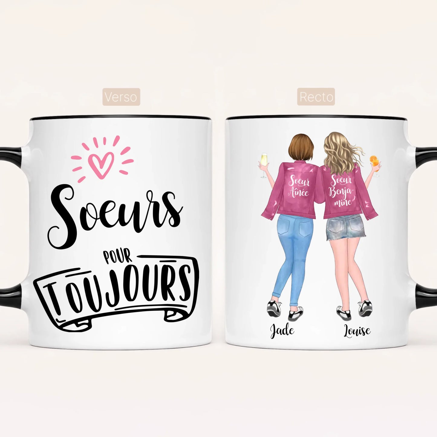 Jusqu'à 5 Soeurs | Mug Personnalisé