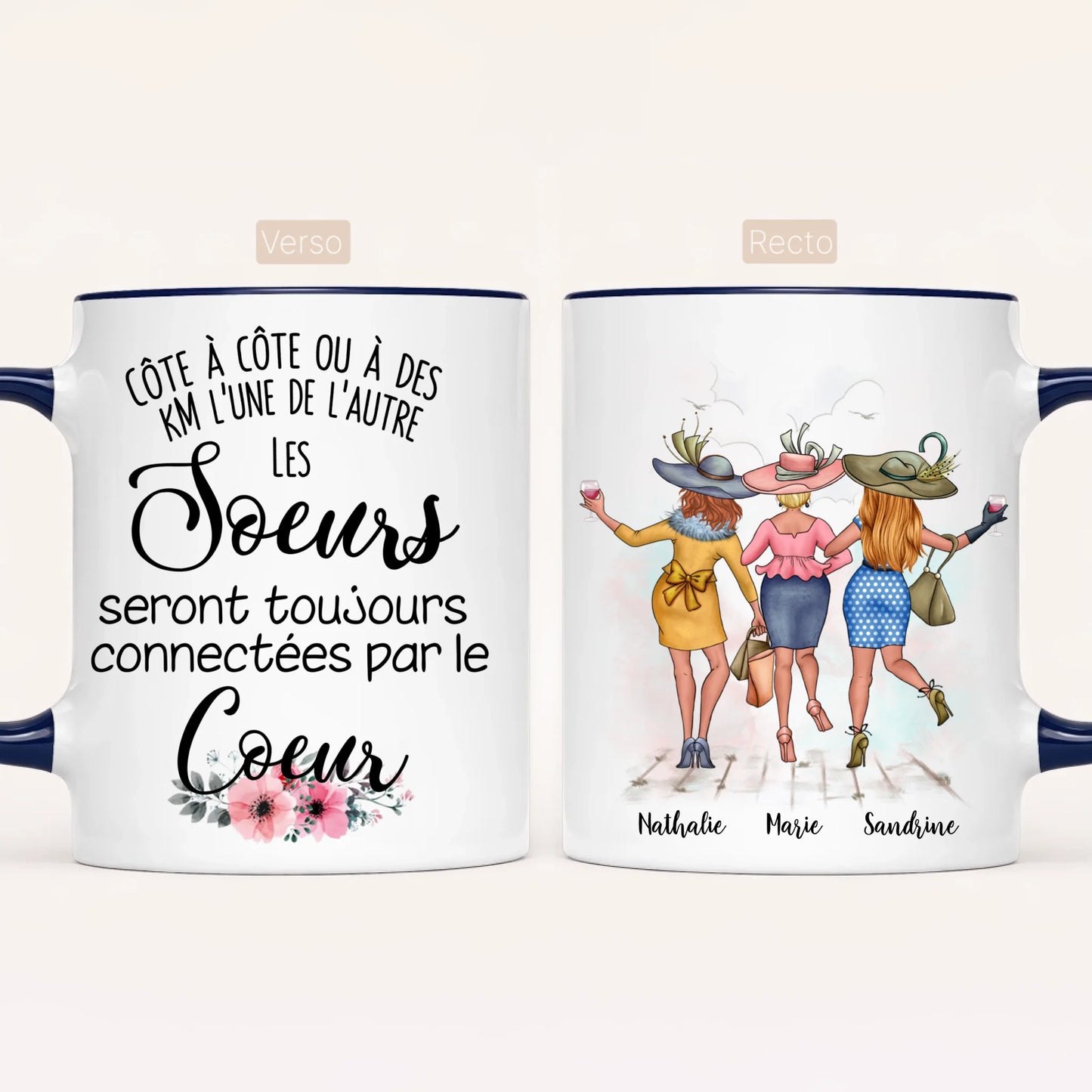 3 Soeurs Élégantes | Mug Personnalisé