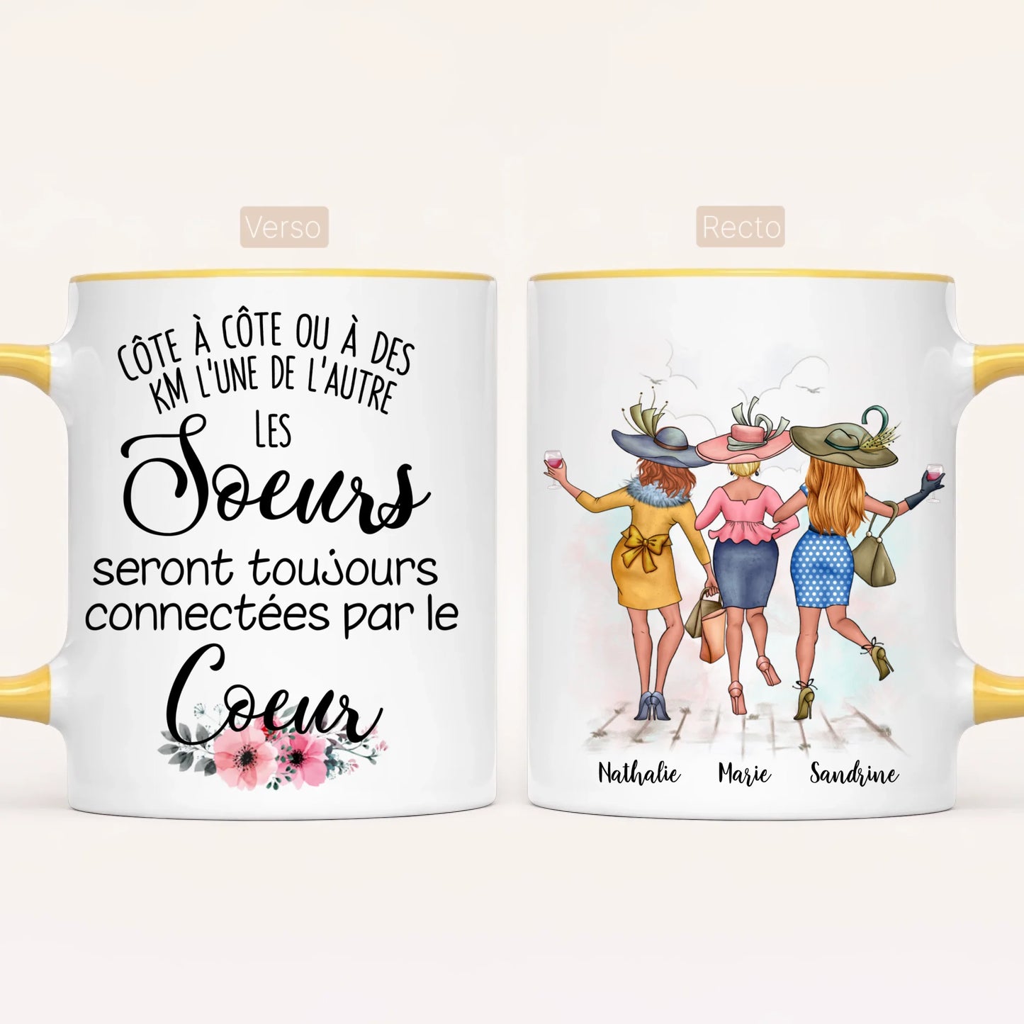 3 Soeurs Élégantes | Mug Personnalisé