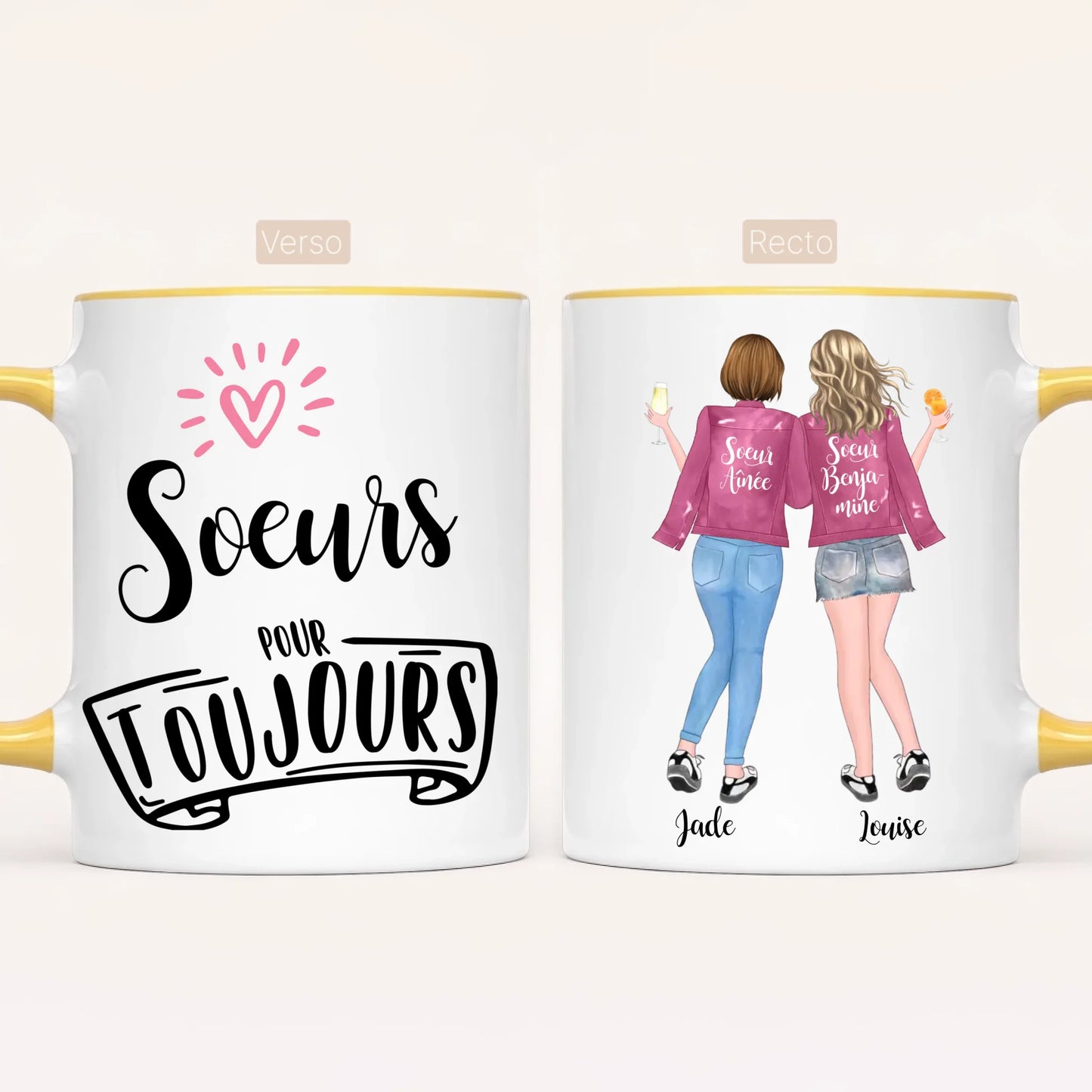 Jusqu'à 5 Soeurs | Mug Personnalisé