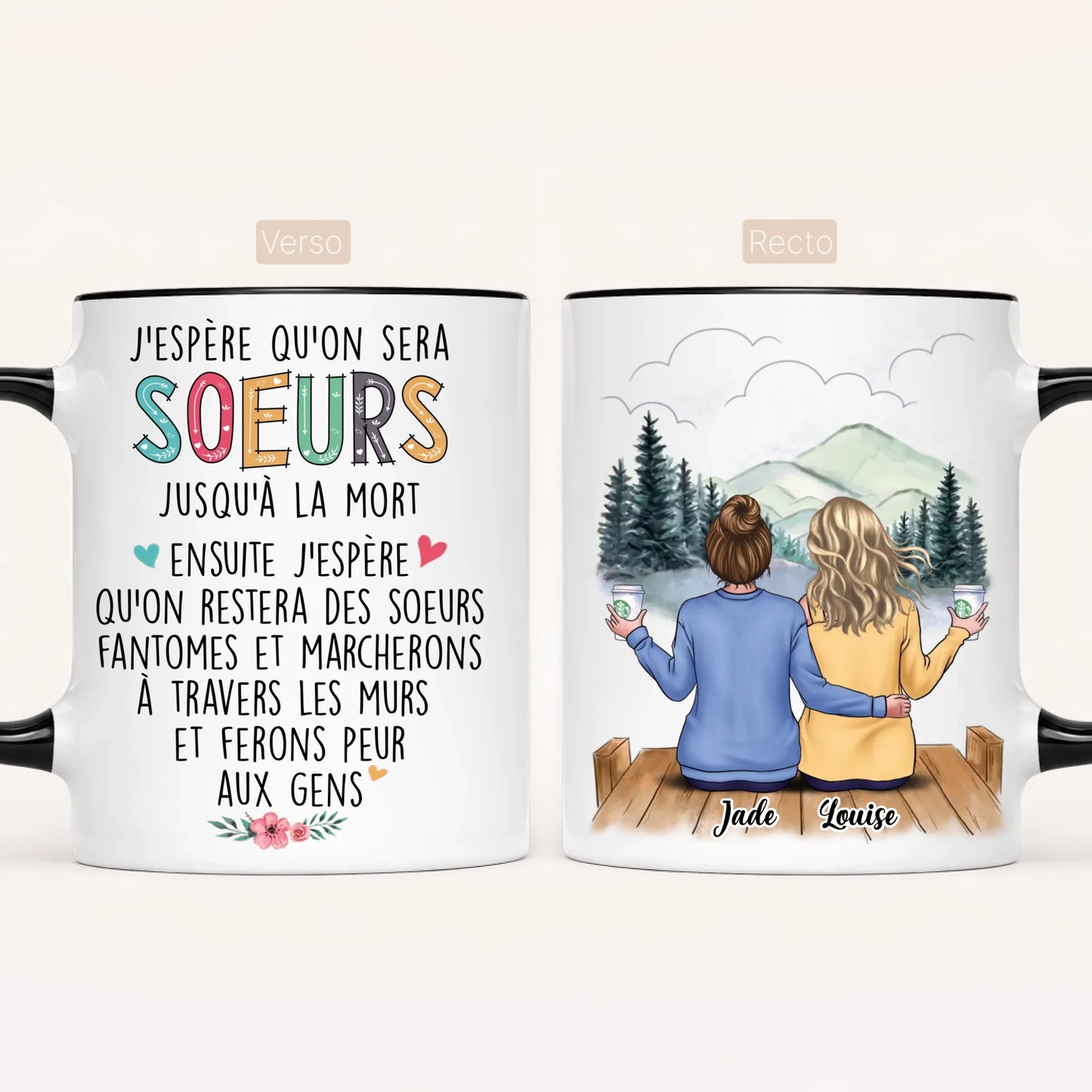 Jusqu'à 6 Soeurs | Mug Personnalisé