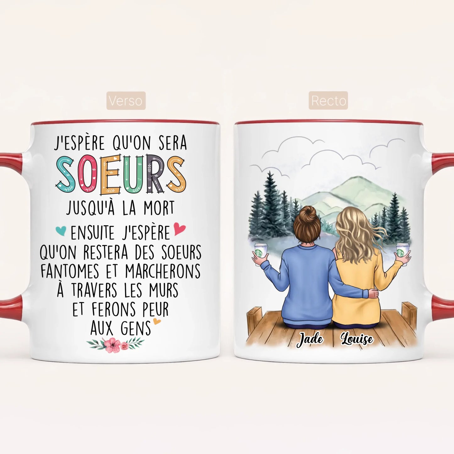 Jusqu'à 6 Soeurs | Mug Personnalisé