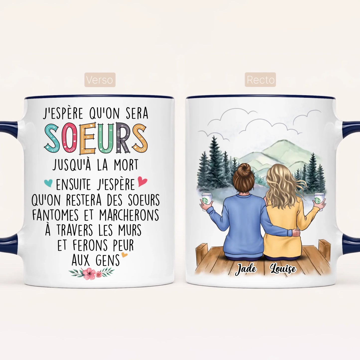 Jusqu'à 6 Soeurs | Mug Personnalisé