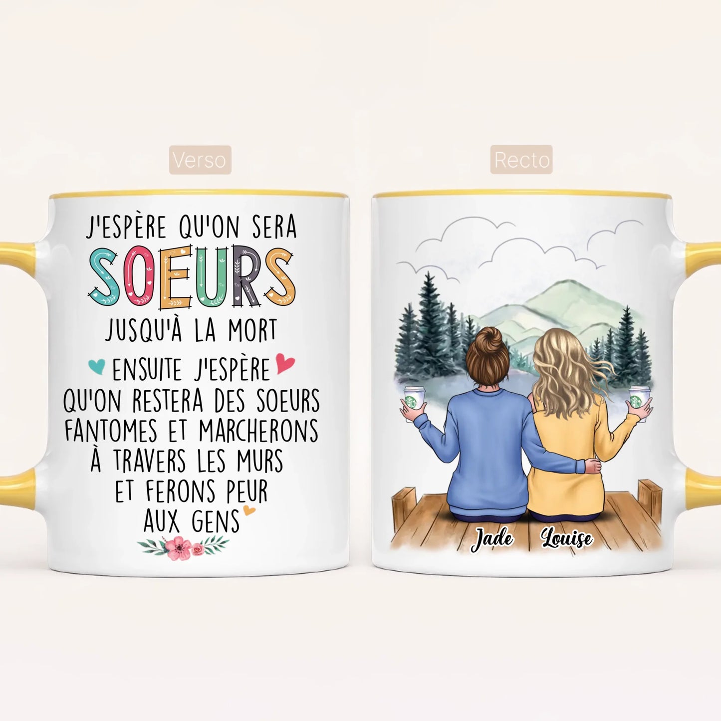 Jusqu'à 6 Soeurs | Mug Personnalisé