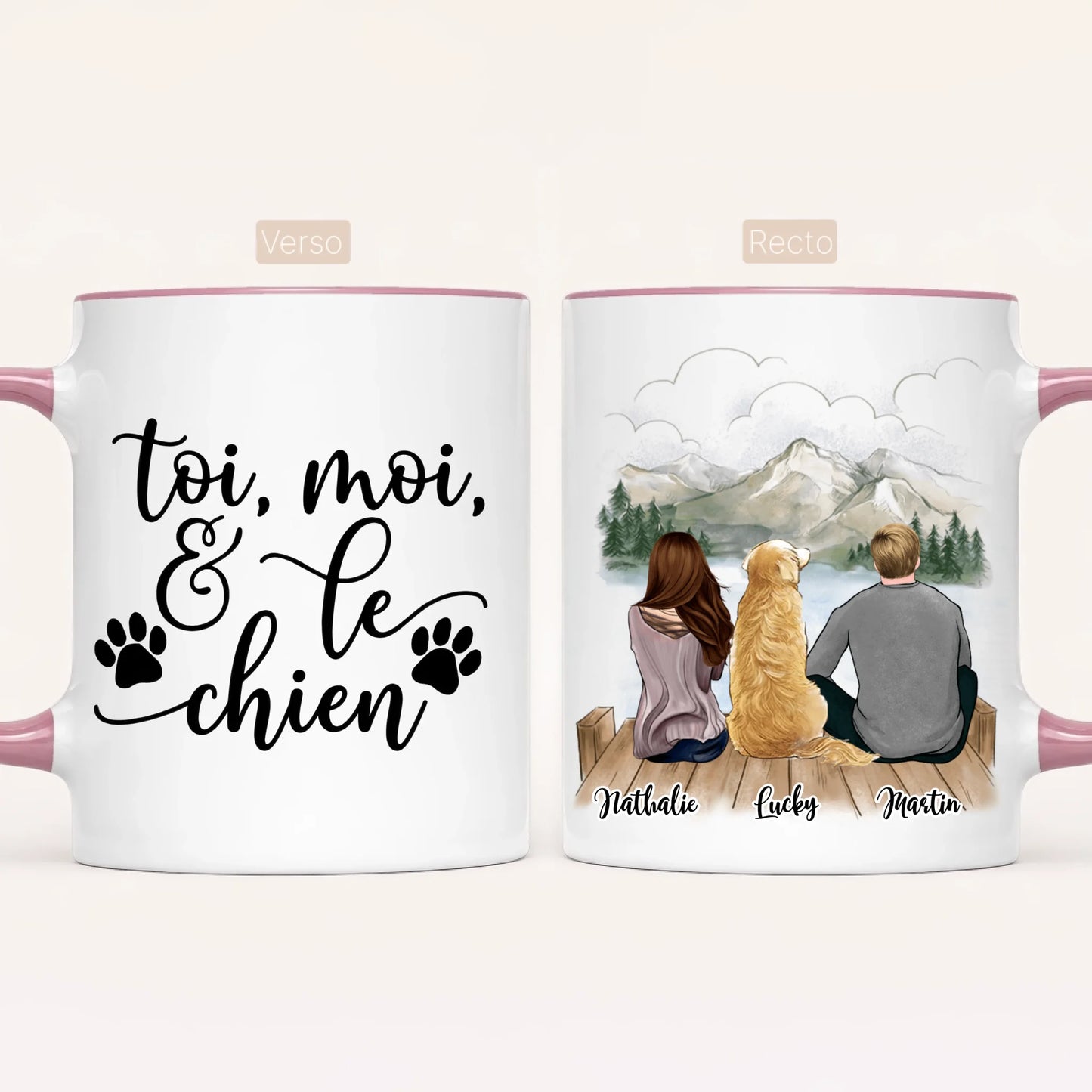 Couple & Chien | Mug Personnalisé