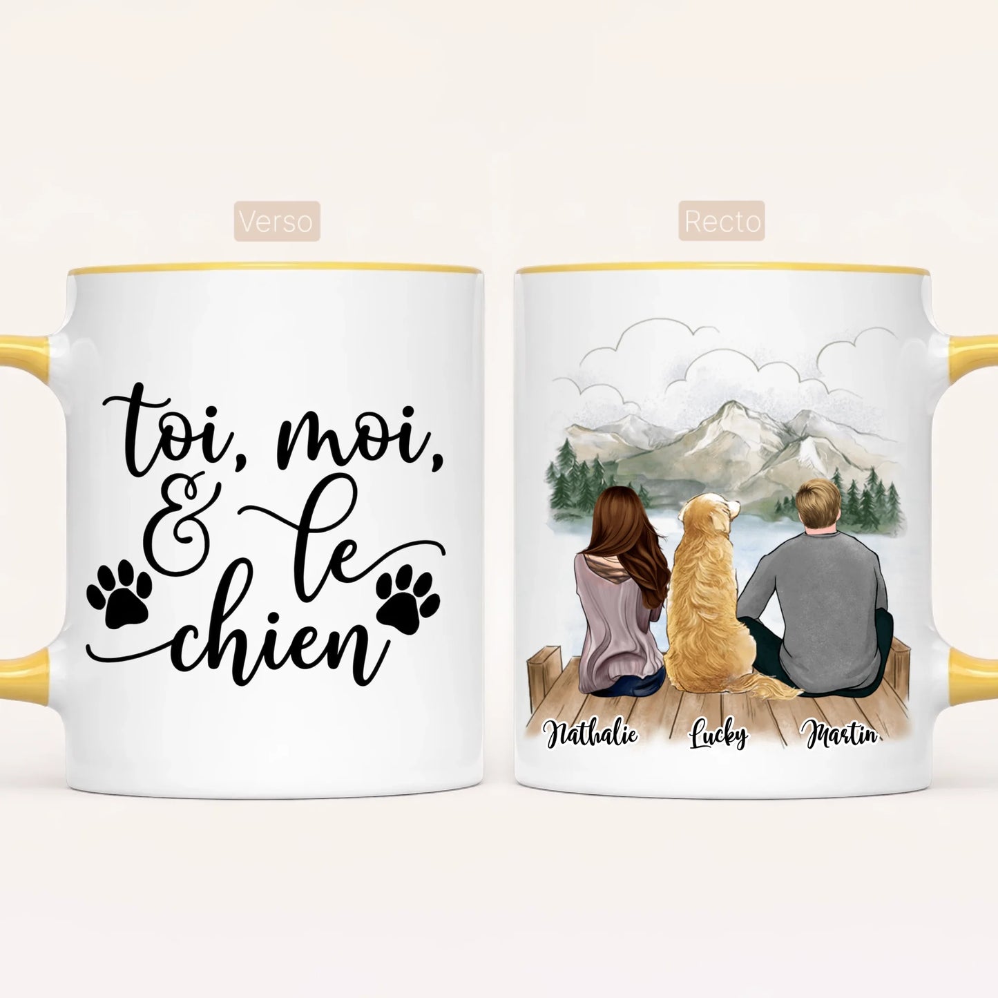 Couple & Chien | Mug Personnalisé