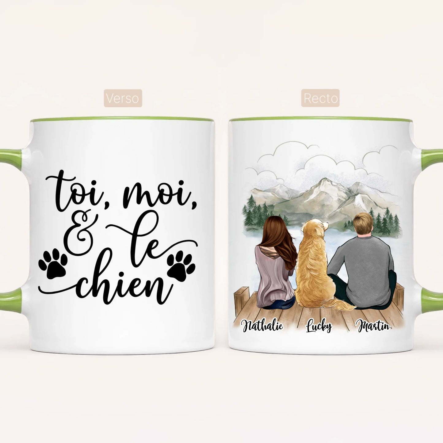 Couple & Chien | Mug Personnalisé