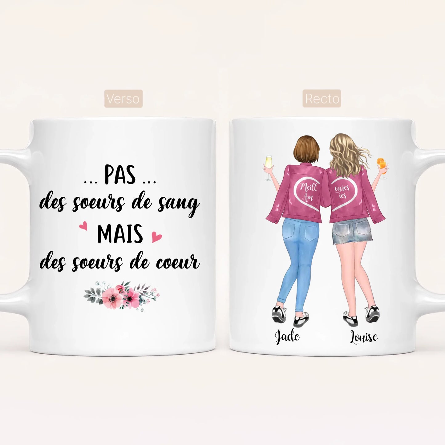 Jusqu'à 5 Meilleures Amies | Mug Personnalisé