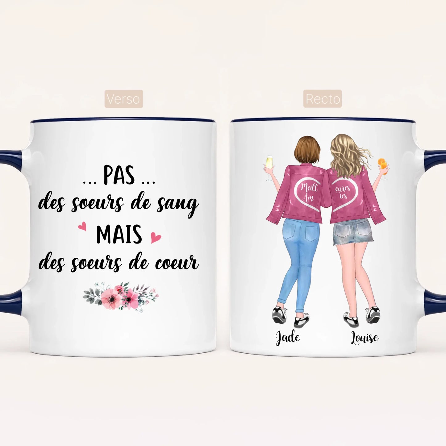 Jusqu'à 5 Meilleures Amies | Mug Personnalisé