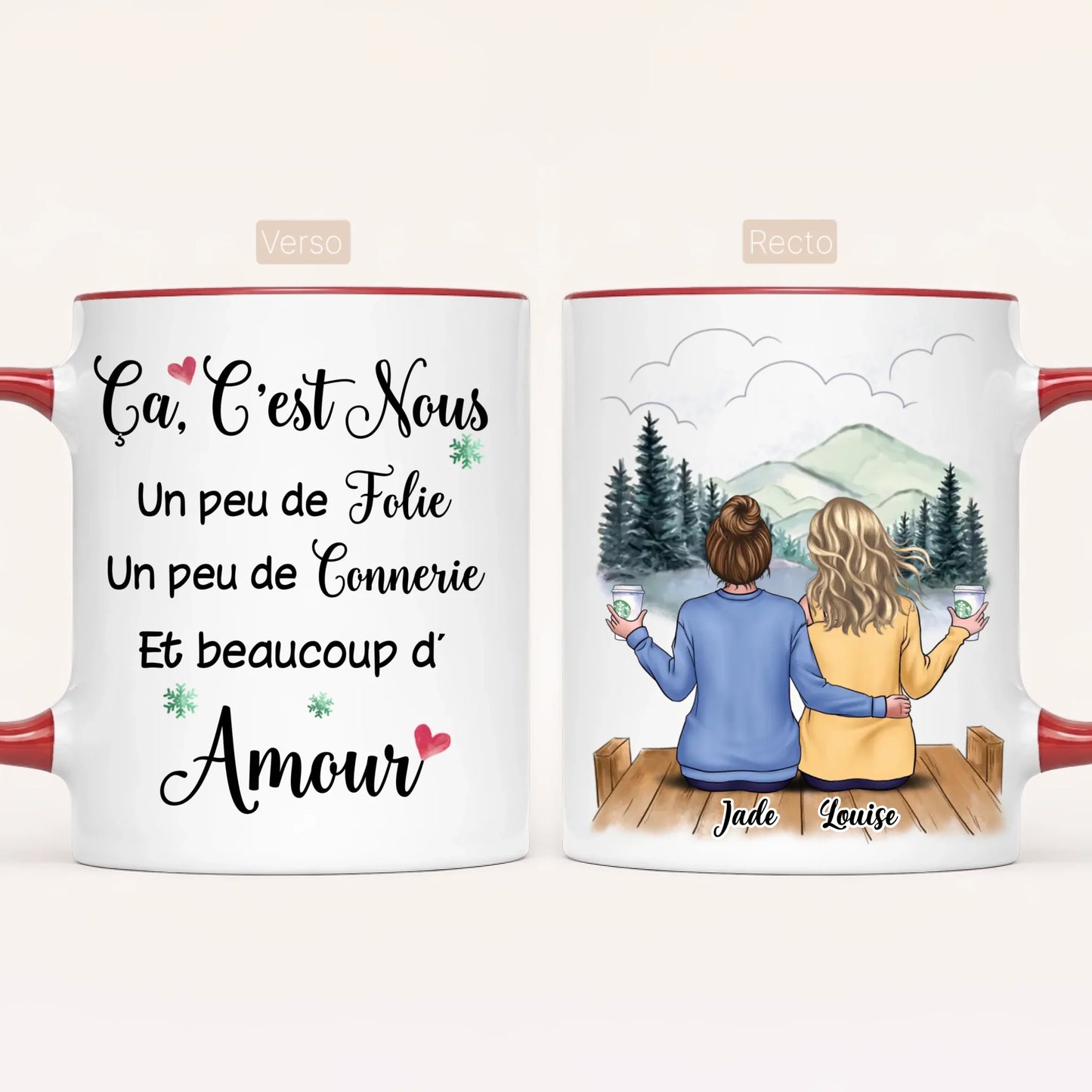 Jusqu'à 6 Meilleures Amies | Mug Personnalisé