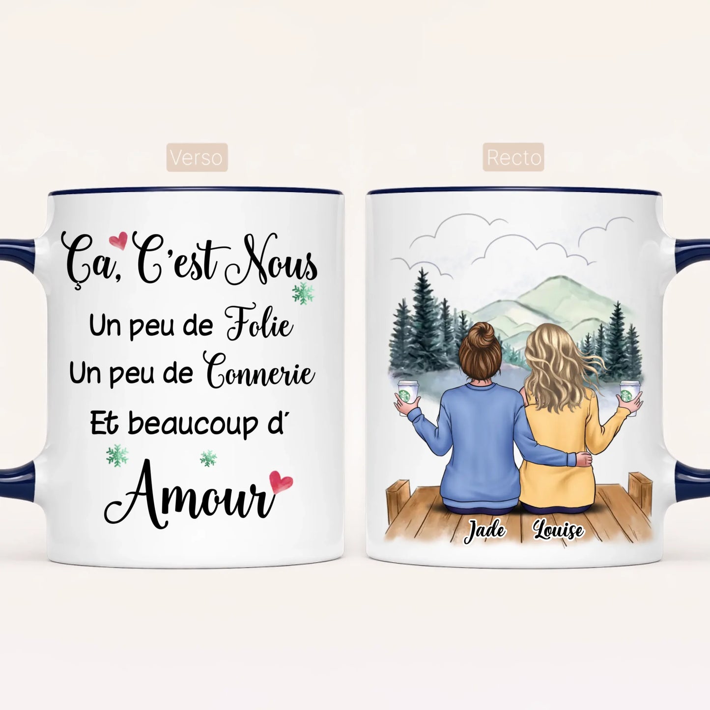 Jusqu'à 6 Meilleures Amies | Mug Personnalisé