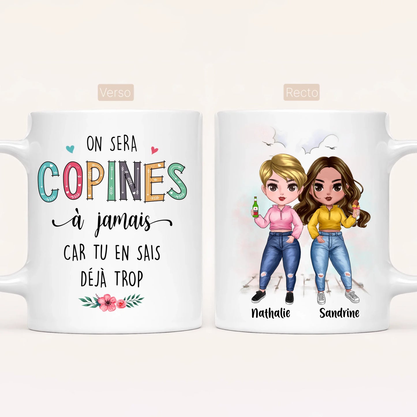 Jusqu'à 7 Amies | Mug Personnalisé