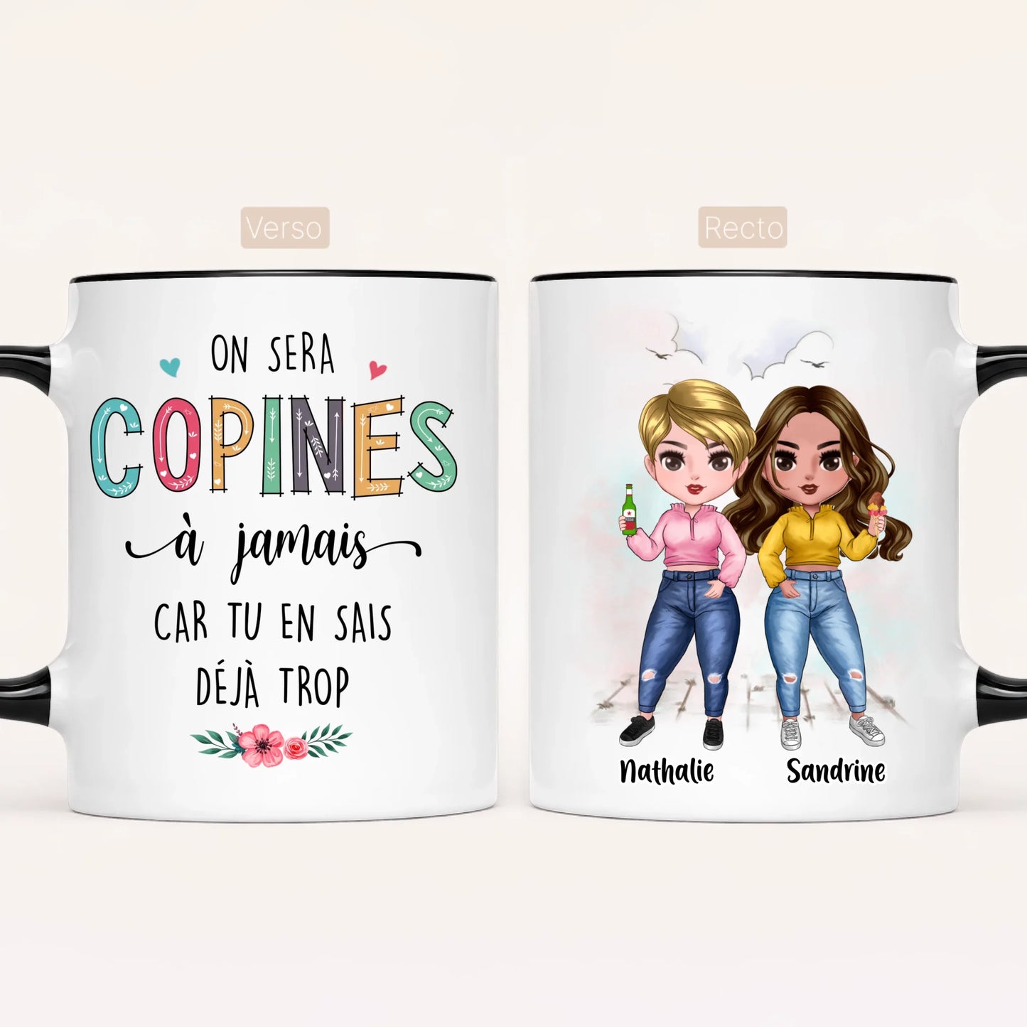 Jusqu'à 7 Amies | Mug Personnalisé