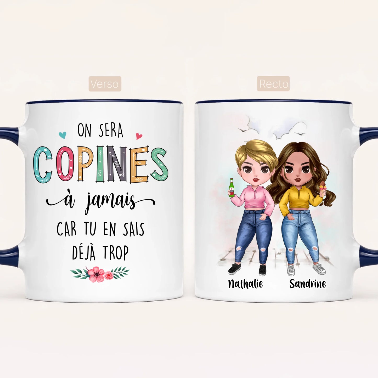 Jusqu'à 7 Amies | Mug Personnalisé