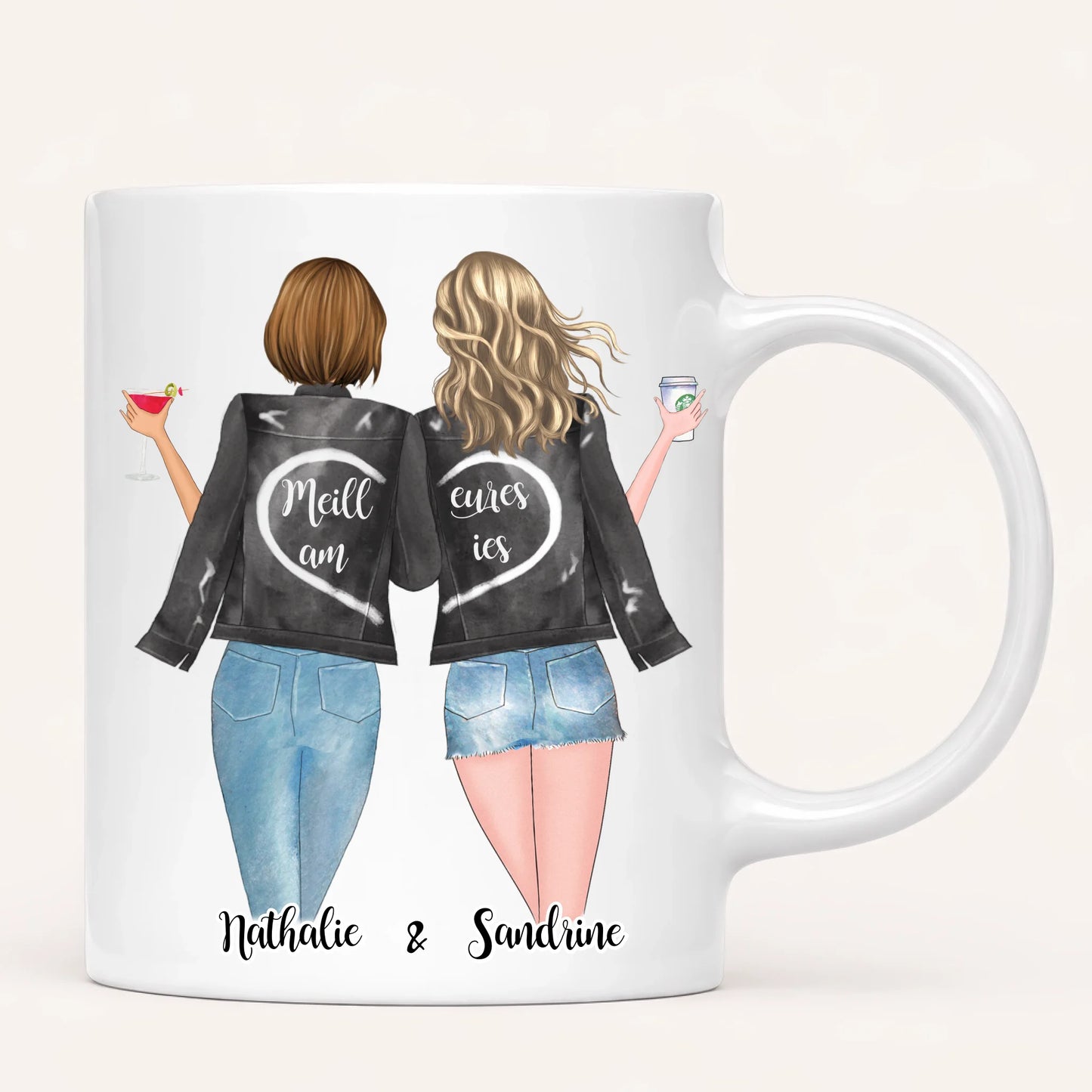 Jusqu'à 4 Meilleures Amies | Mug Personnalisé