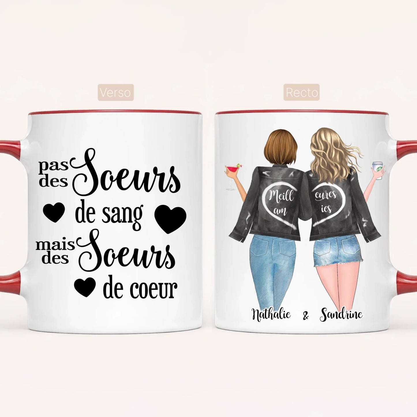Jusqu'à 4 Meilleures Amies | Mug Personnalisé