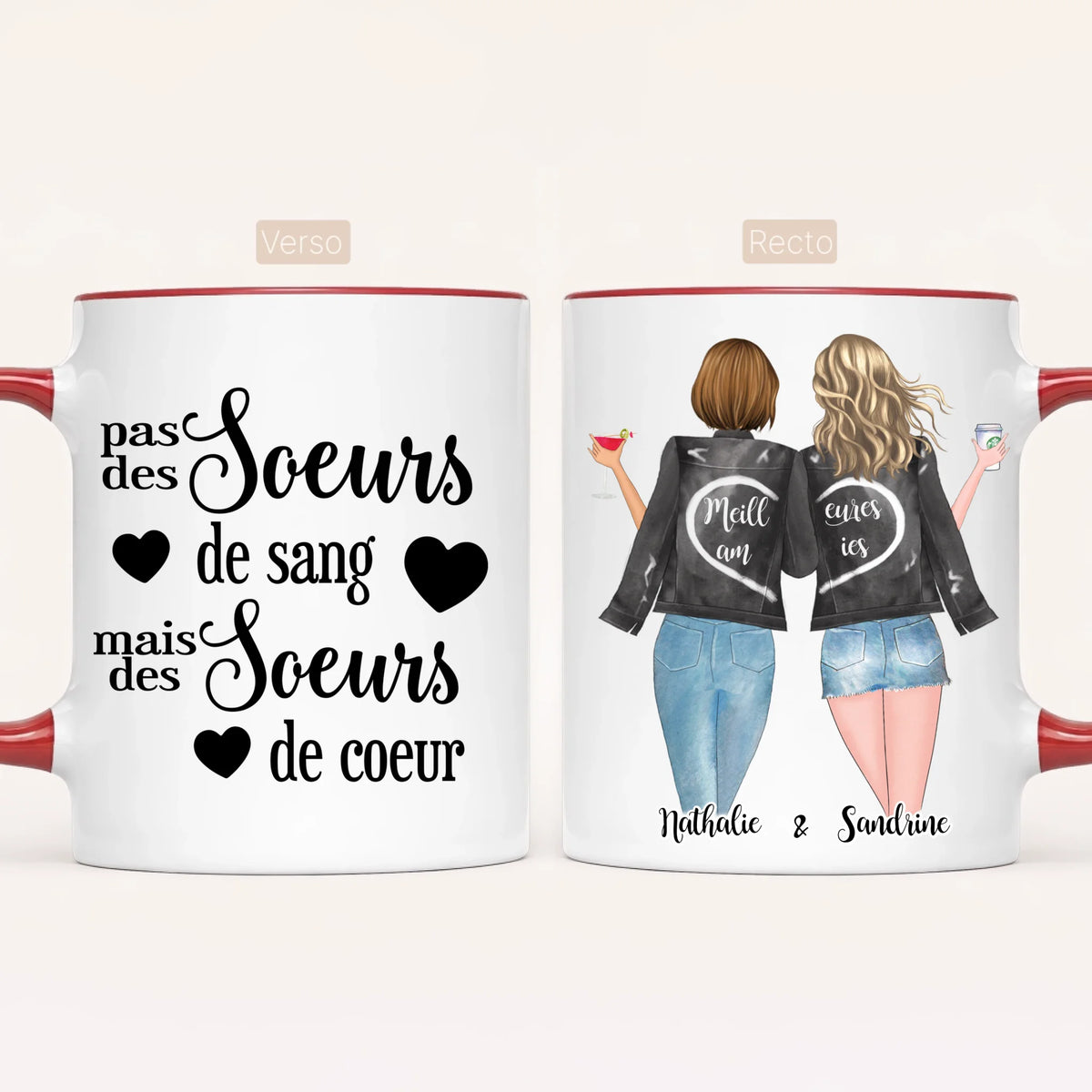 Jusqu'à 4 Meilleures Amies | Mug Personnalisé