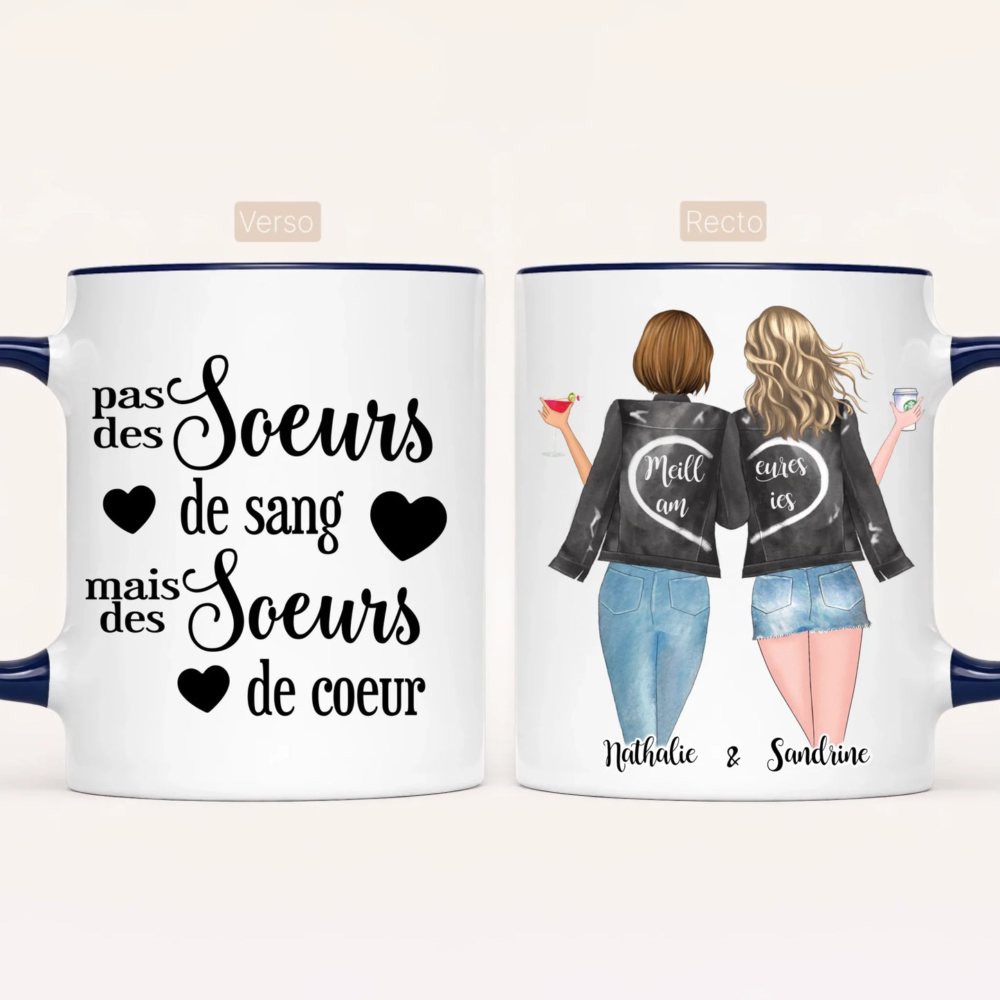 Jusqu'à 4 Meilleures Amies | Mug Personnalisé
