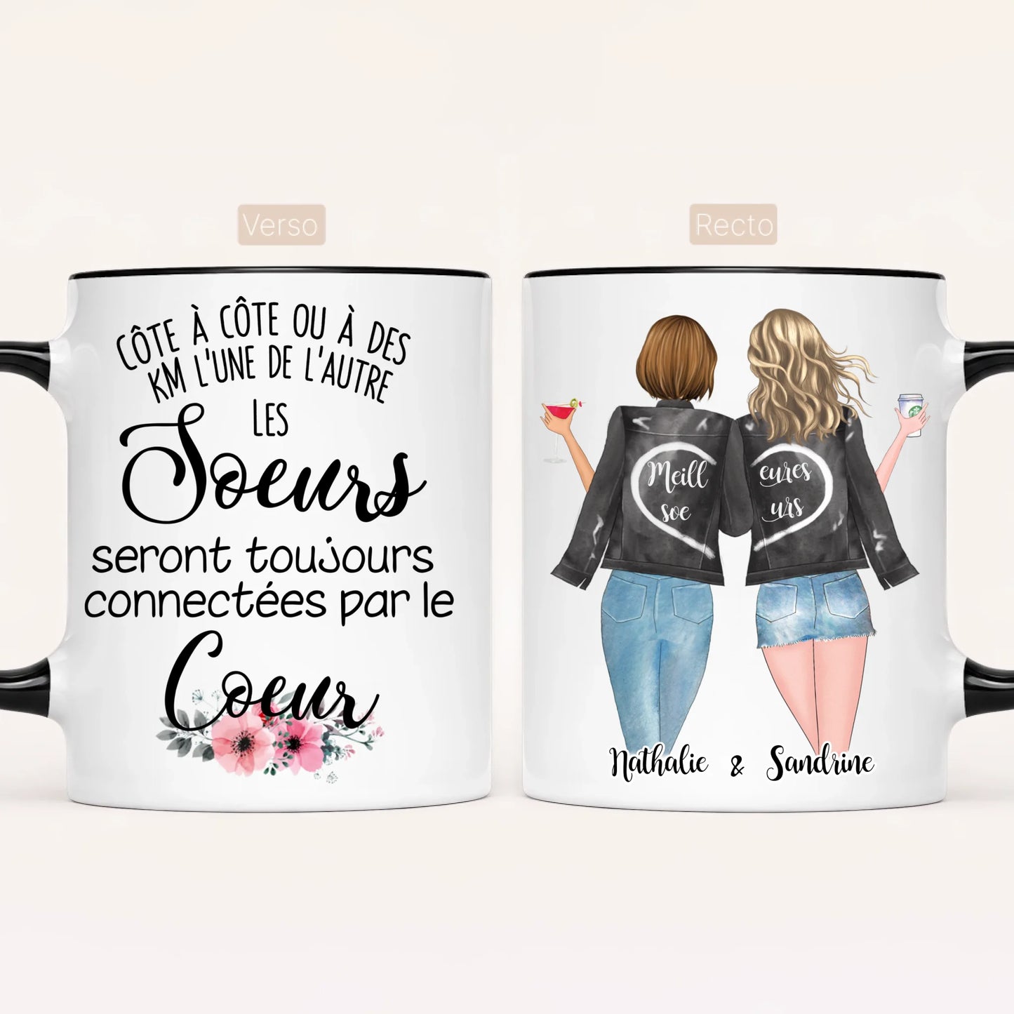 Jusqu'à 4 Soeurs | Mug Personnalisé