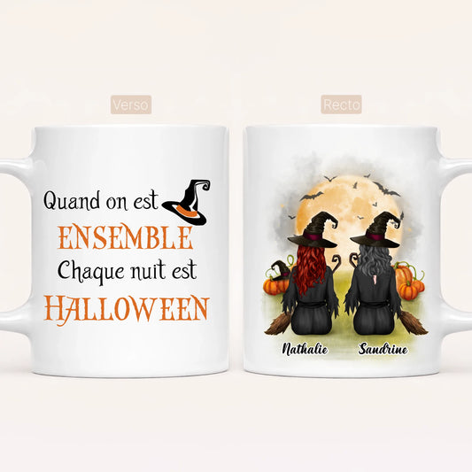 2 Filles à Halloween | Mug Personnalisé