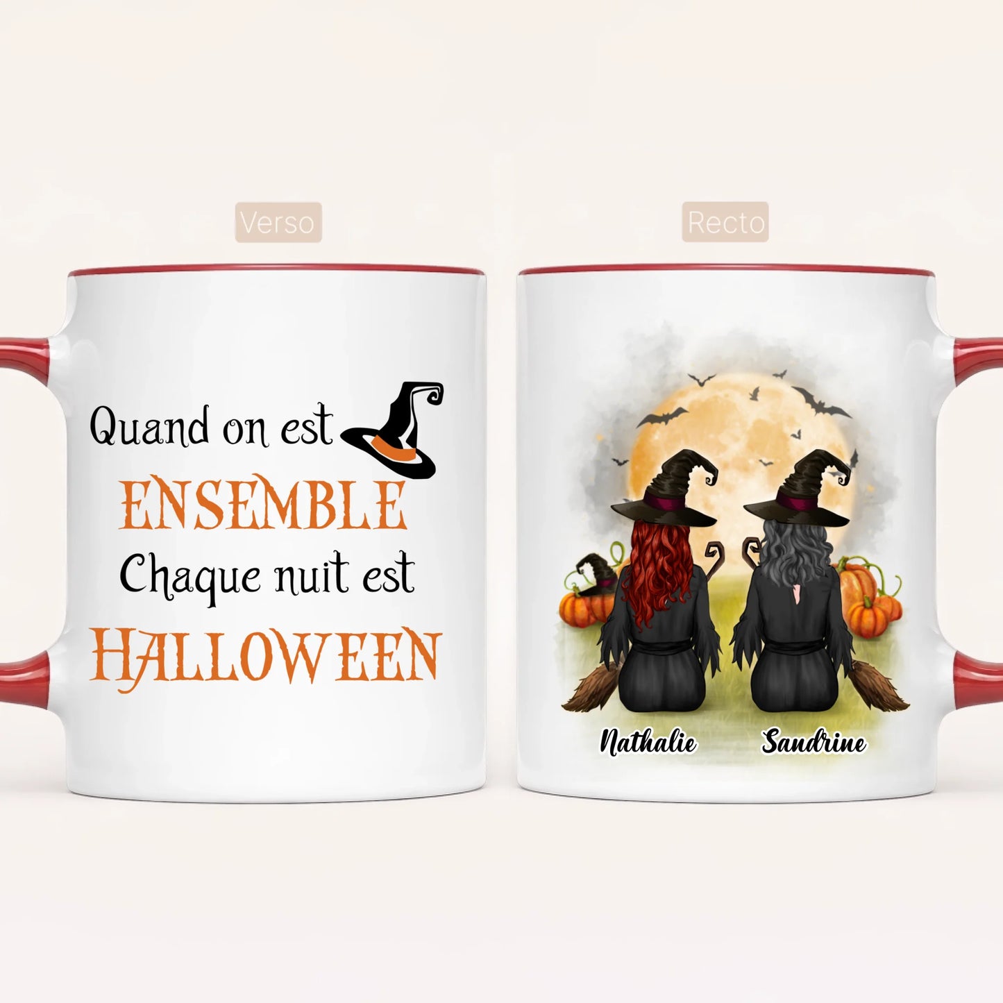 2 Filles à Halloween | Mug Personnalisé