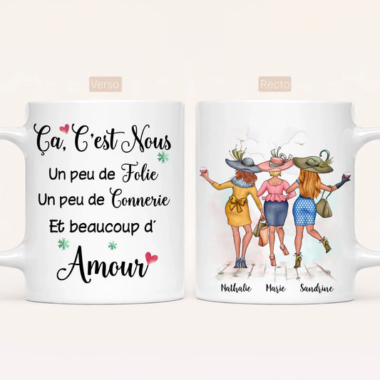 3 Amies Élégantes | Mug Personnalisé