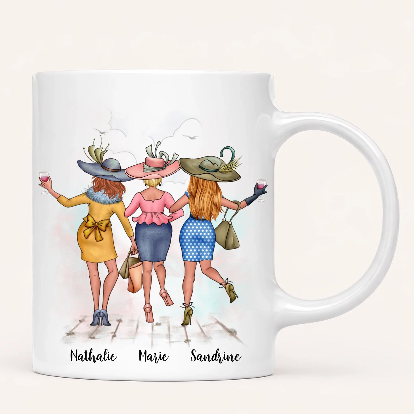 3 Amies Élégantes | Mug Personnalisé