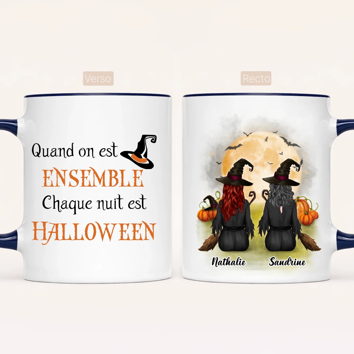 2 Filles à Halloween | Mug Personnalisé