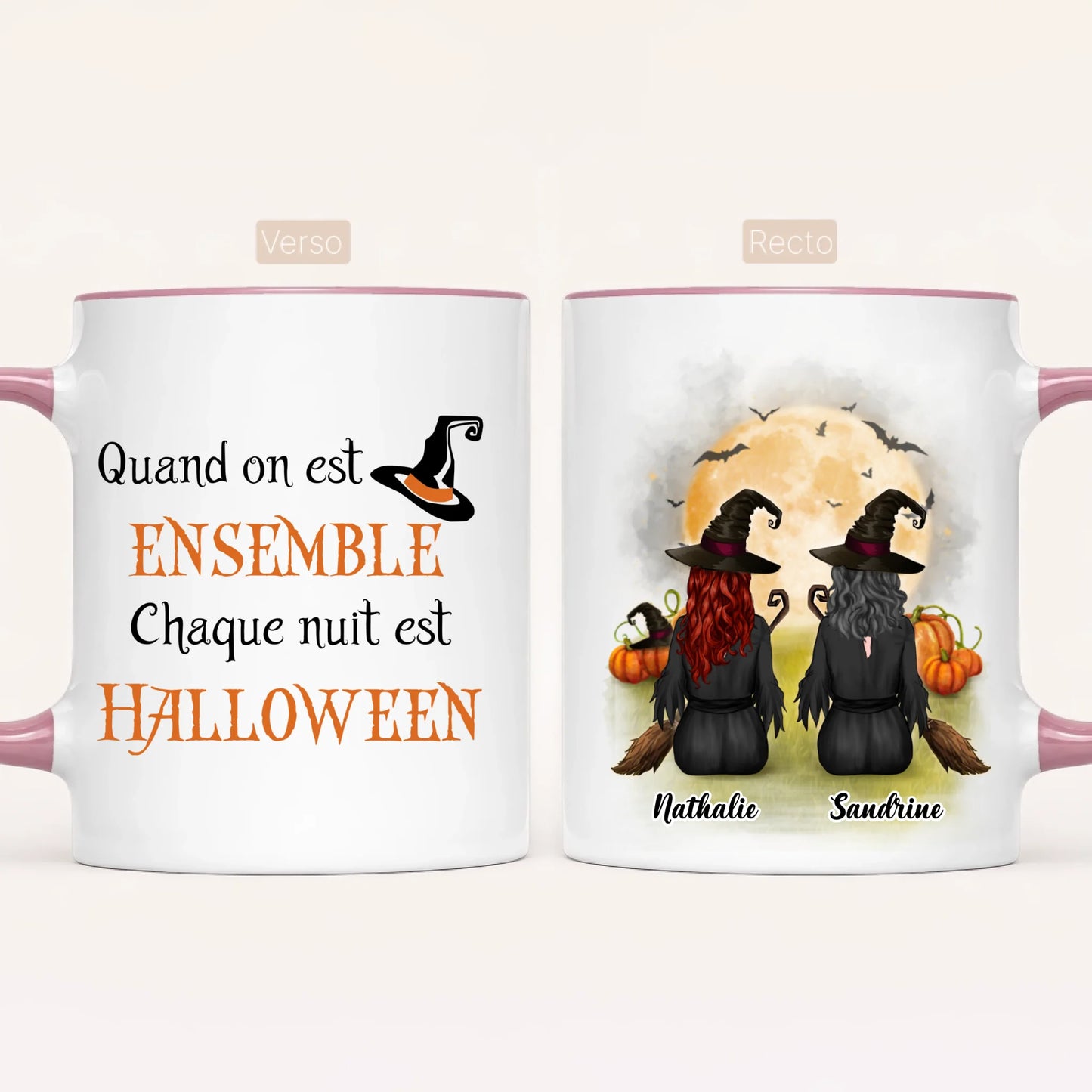 2 Filles à Halloween | Mug Personnalisé