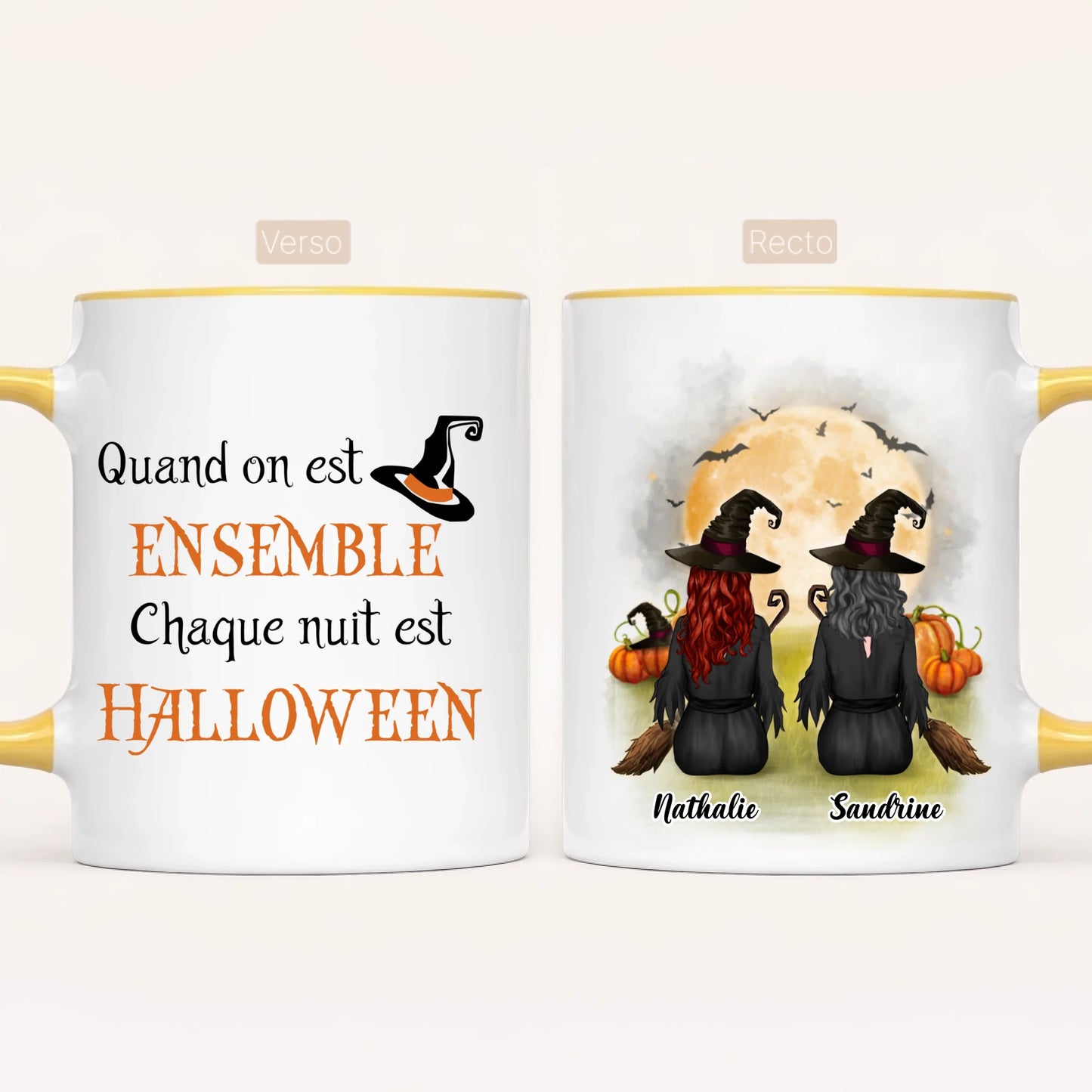 2 Filles à Halloween | Mug Personnalisé