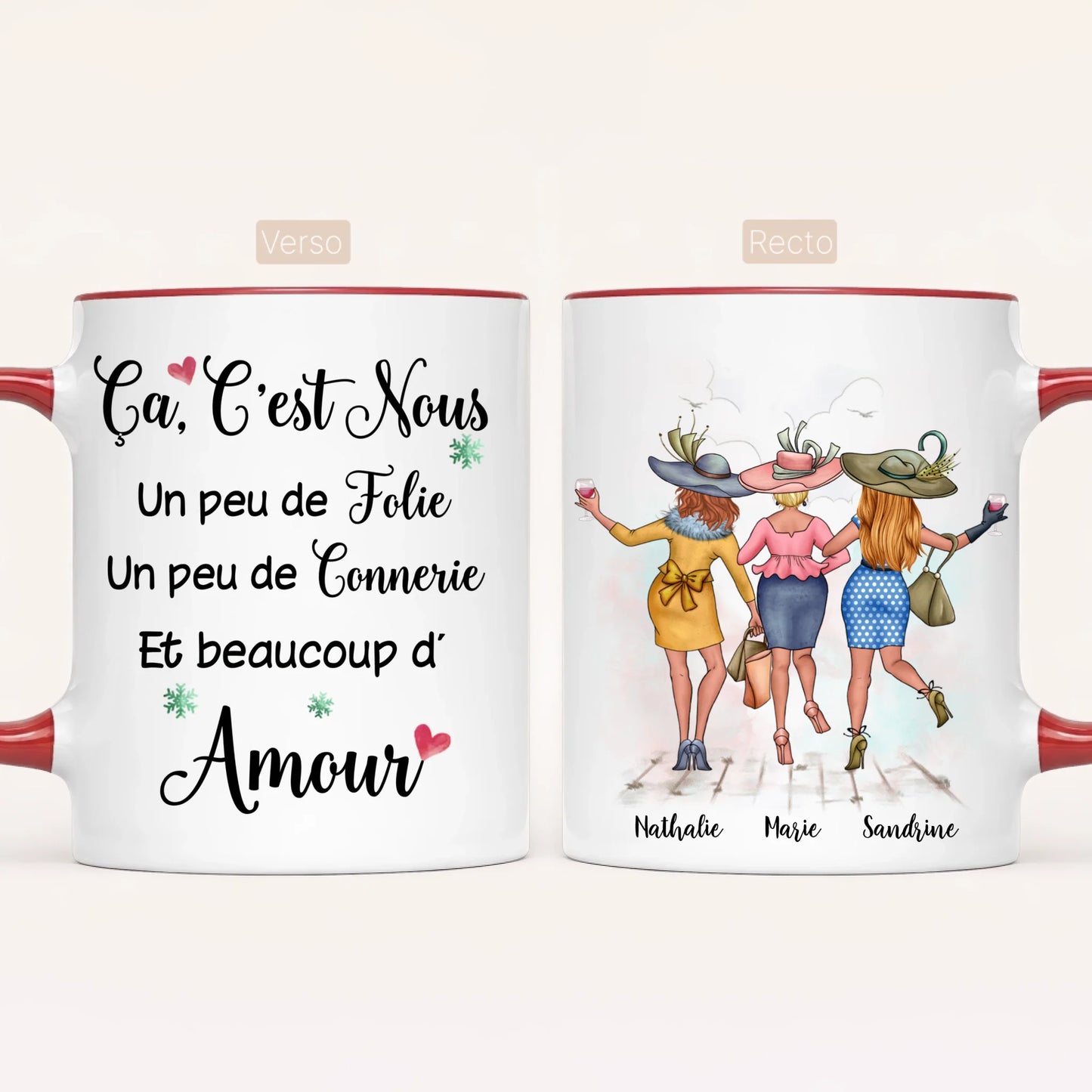 3 Amies Élégantes | Mug Personnalisé