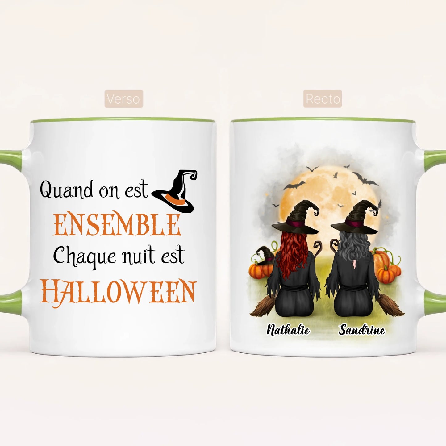 2 Filles à Halloween | Mug Personnalisé