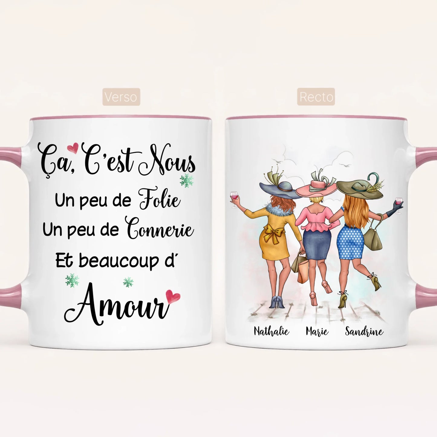 3 Amies Élégantes | Mug Personnalisé