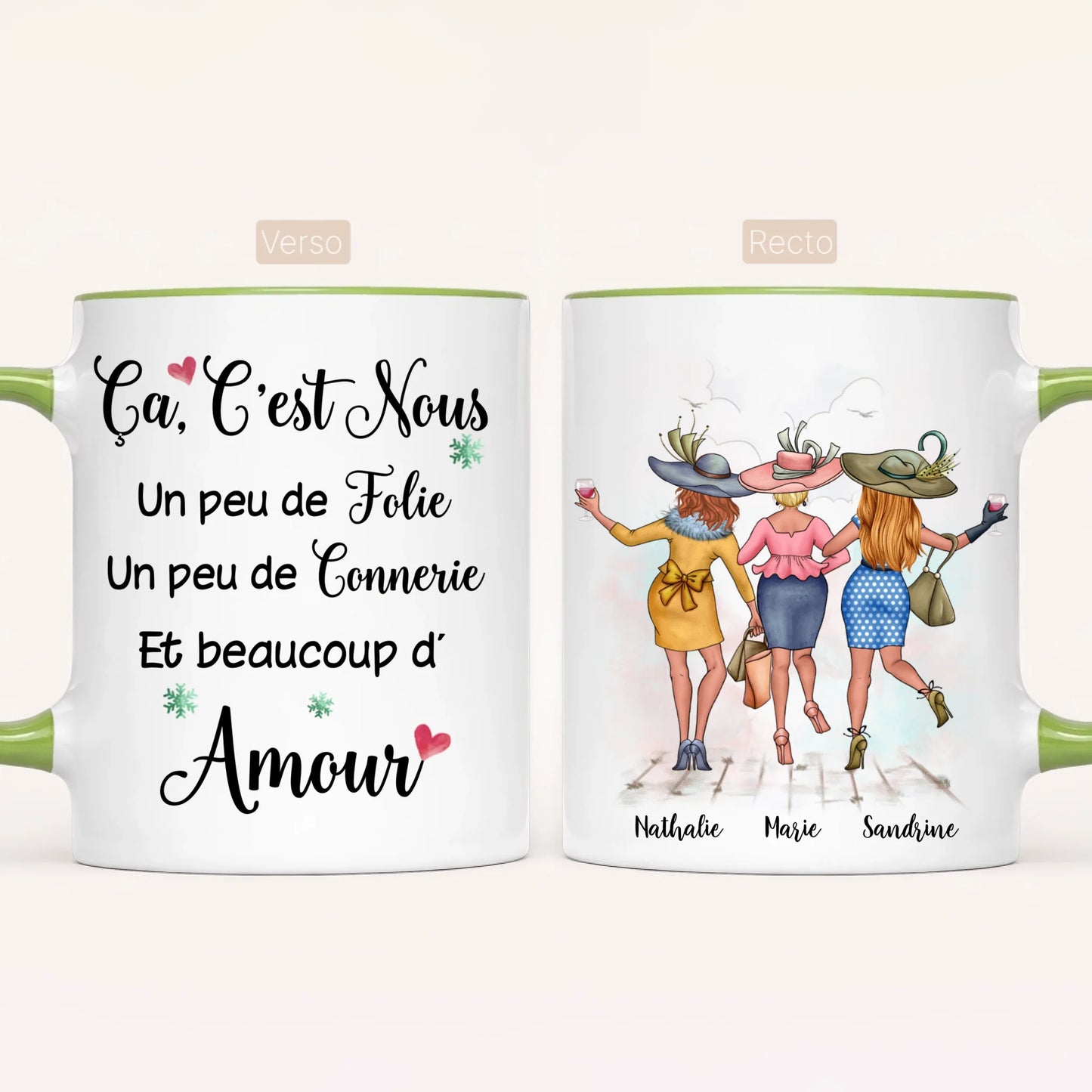3 Amies Élégantes | Mug Personnalisé