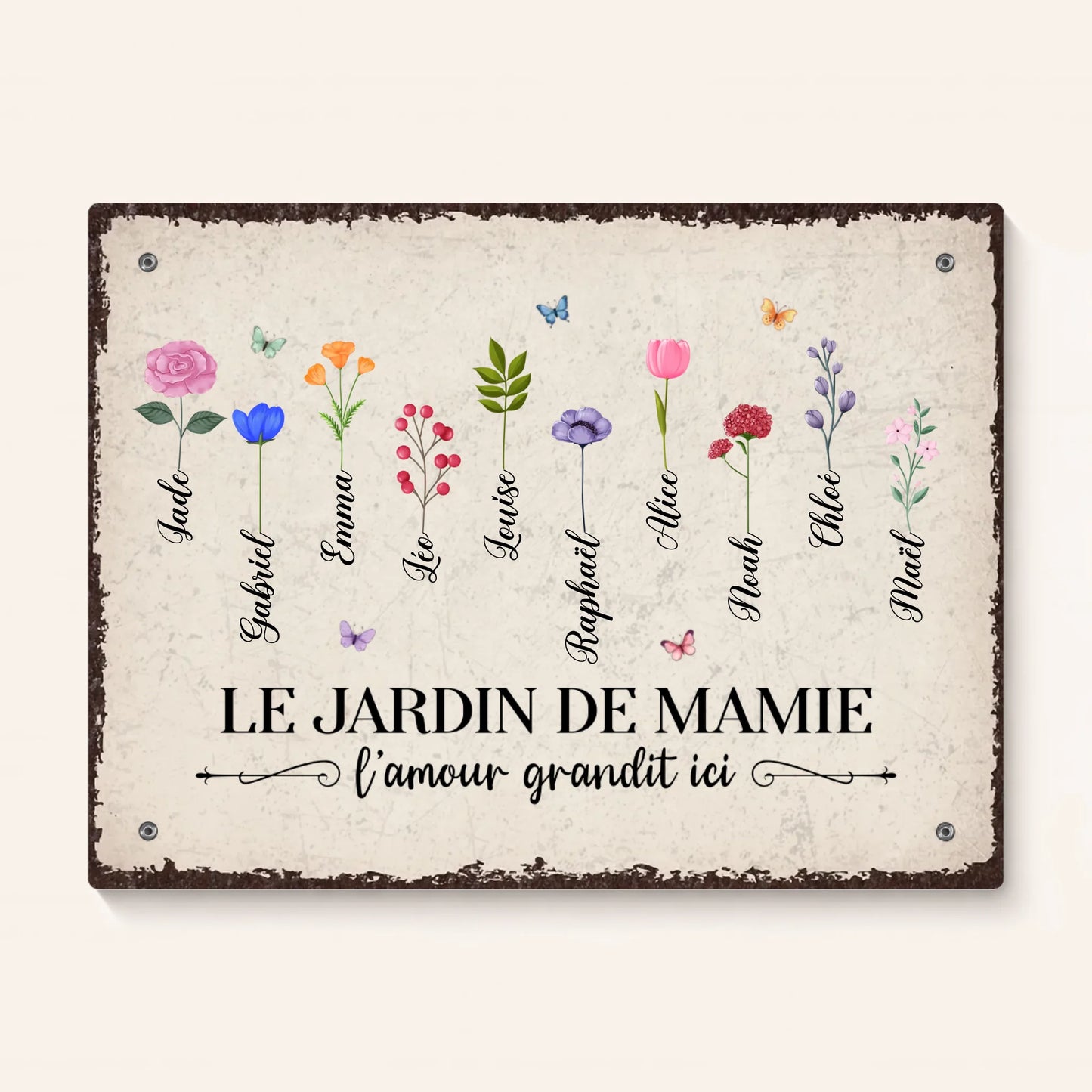 Plaque Jardin Personnalisée | L’Amour Grandit Ici
