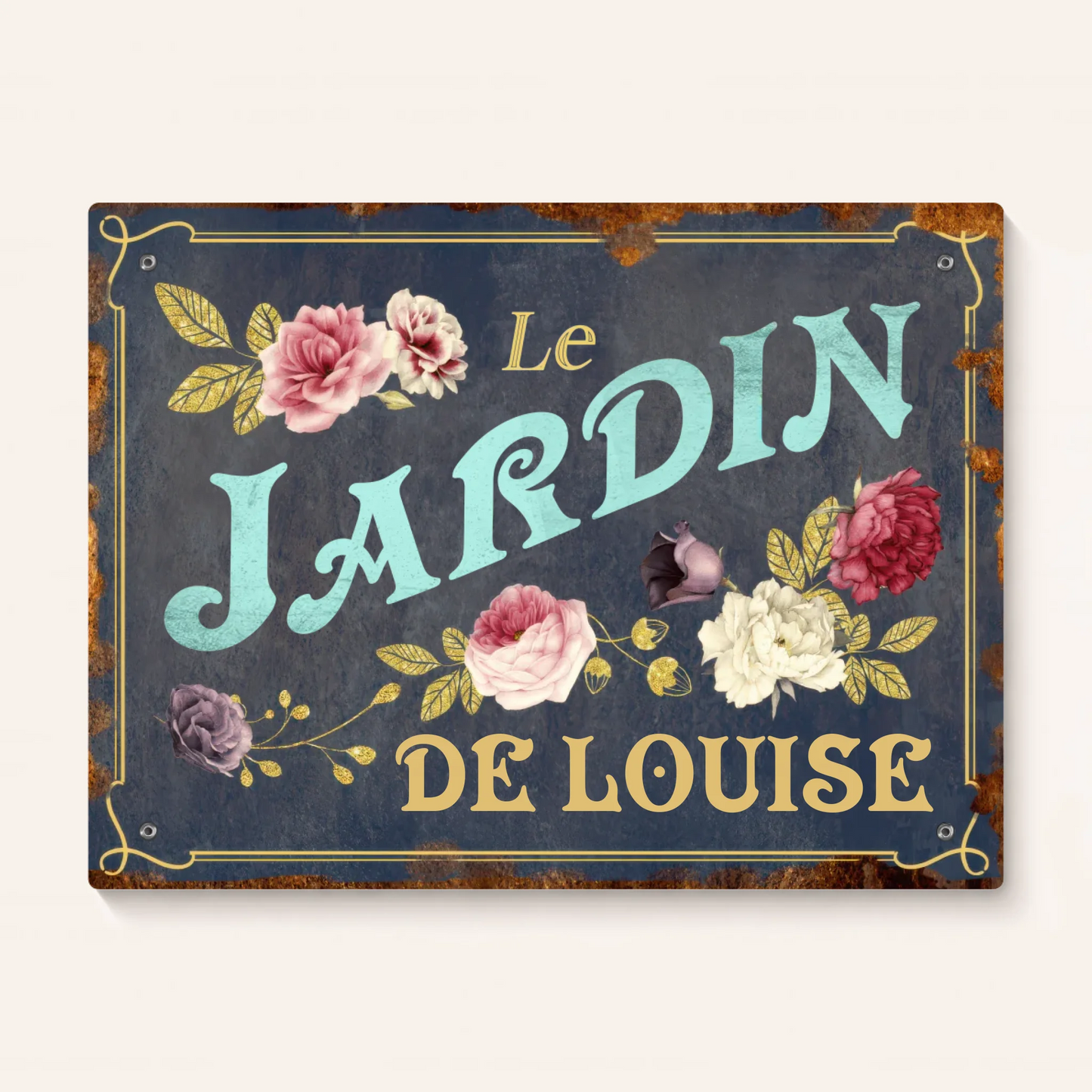 Plaque de Jardin Personnalisée florale | Le Jardin de