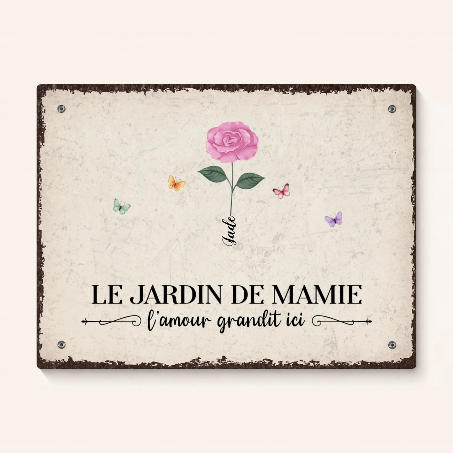 Plaque Jardin Personnalisée | L’Amour Grandit Ici