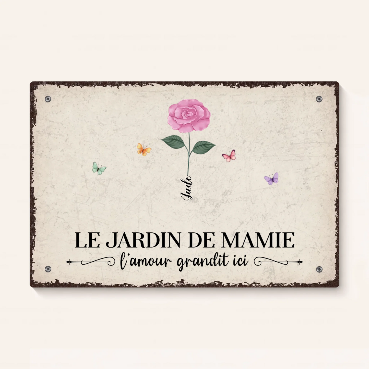 Plaque Jardin Personnalisée | L’Amour Grandit Ici