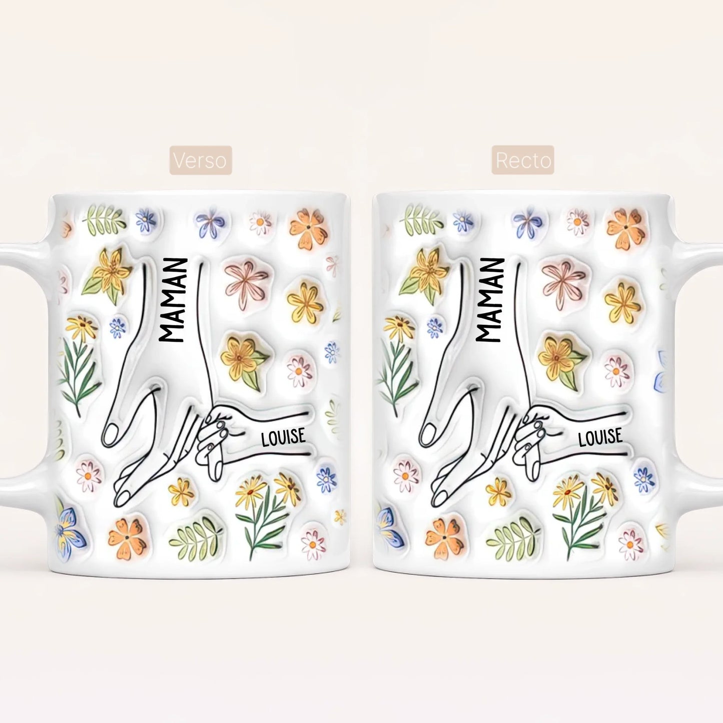 [Effet d'impression 3D] Mug personnalisé mamie v4