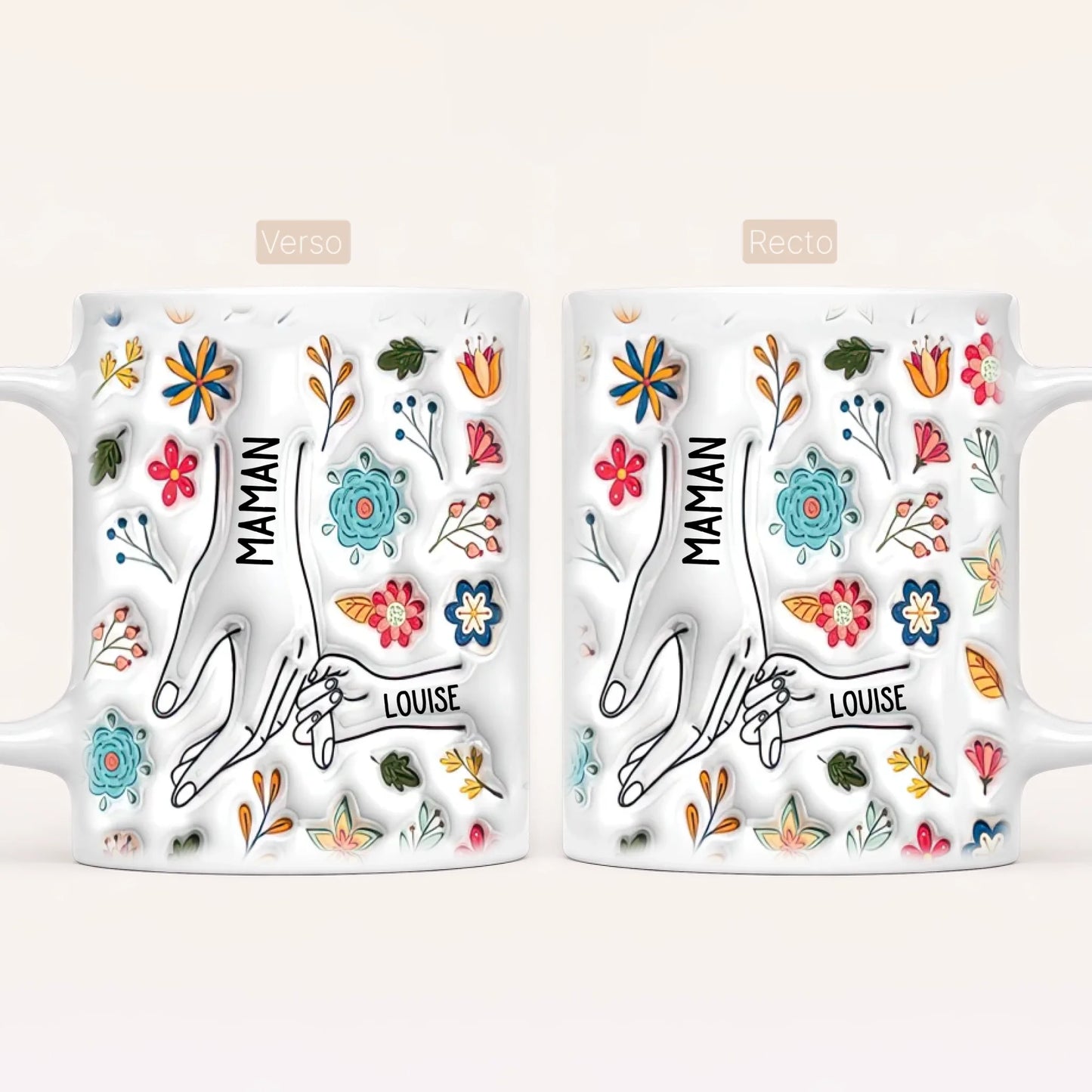 [Effet d'impression 3D] Mug personnalisé mamie v1