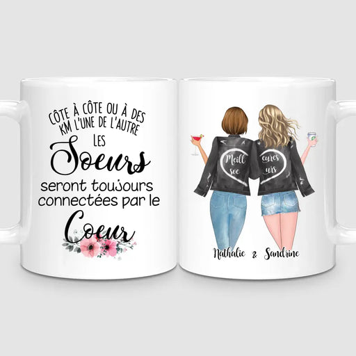 Cadeau Soeur - Mug Personnalisé pour 2 Soeurs